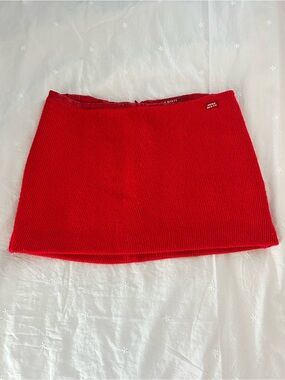 Miss Sixty Red Wool Mini Skirt